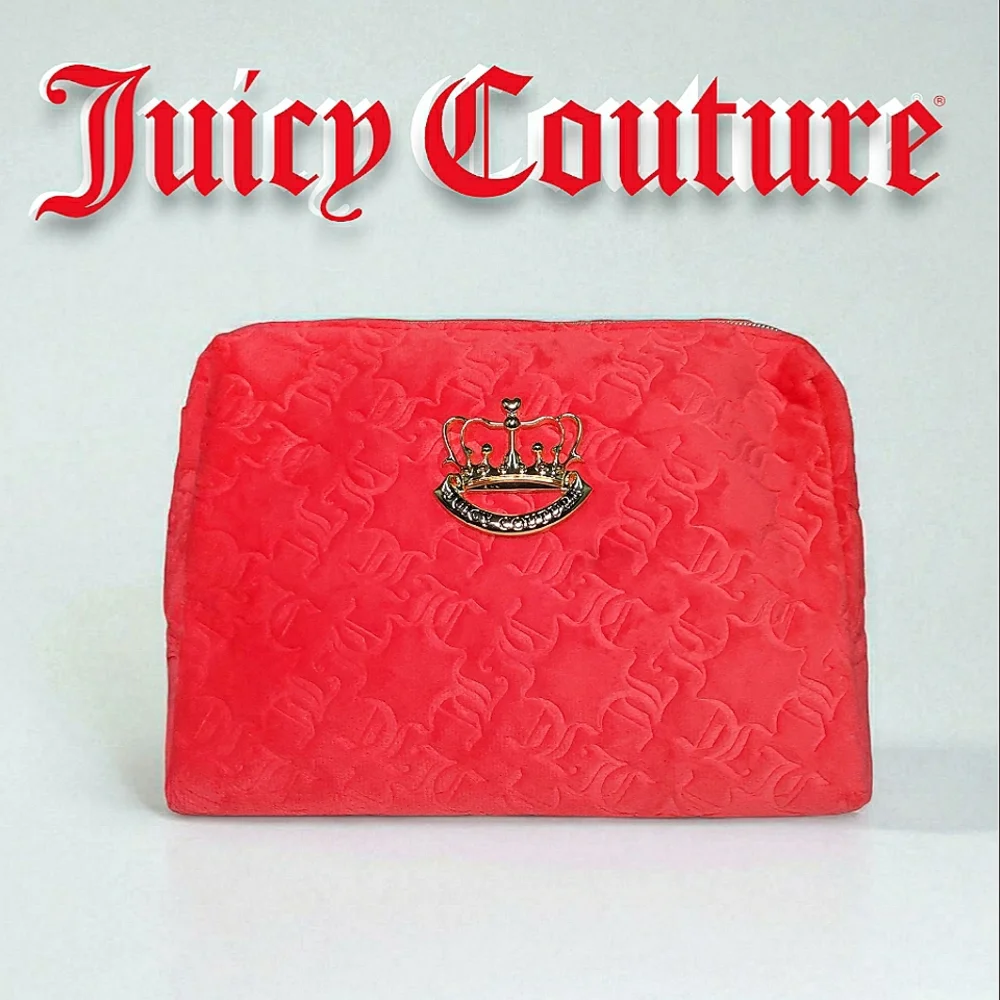 JUICY COUTURE VELOUR COSMETIC BAG - Picture 1 of 5